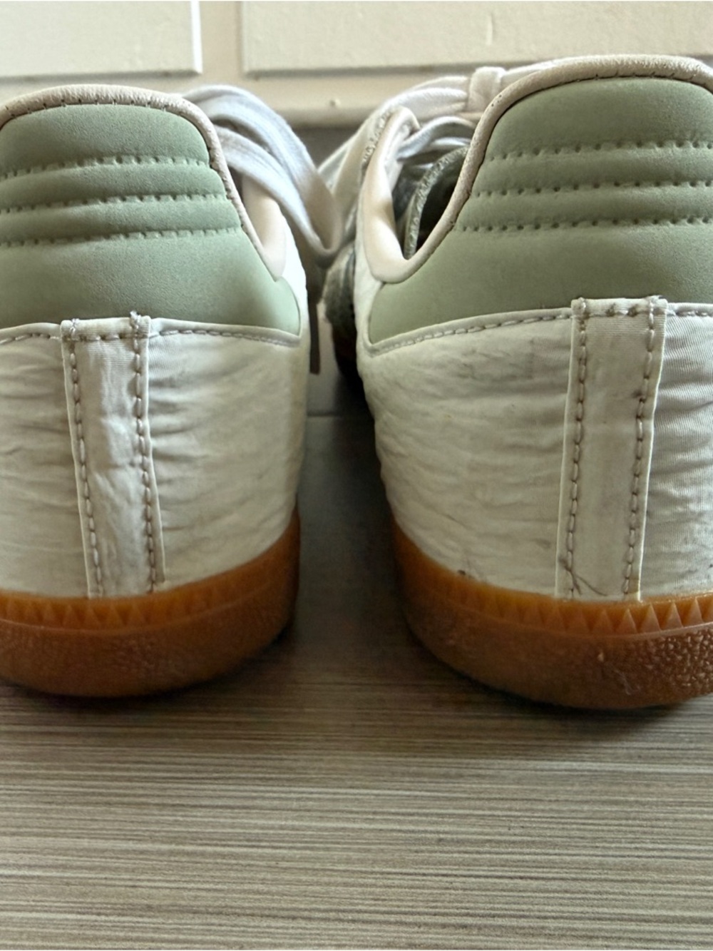 Adidas Samba OG Cloud White/Silver Green/Gum - Picture 4 of 8